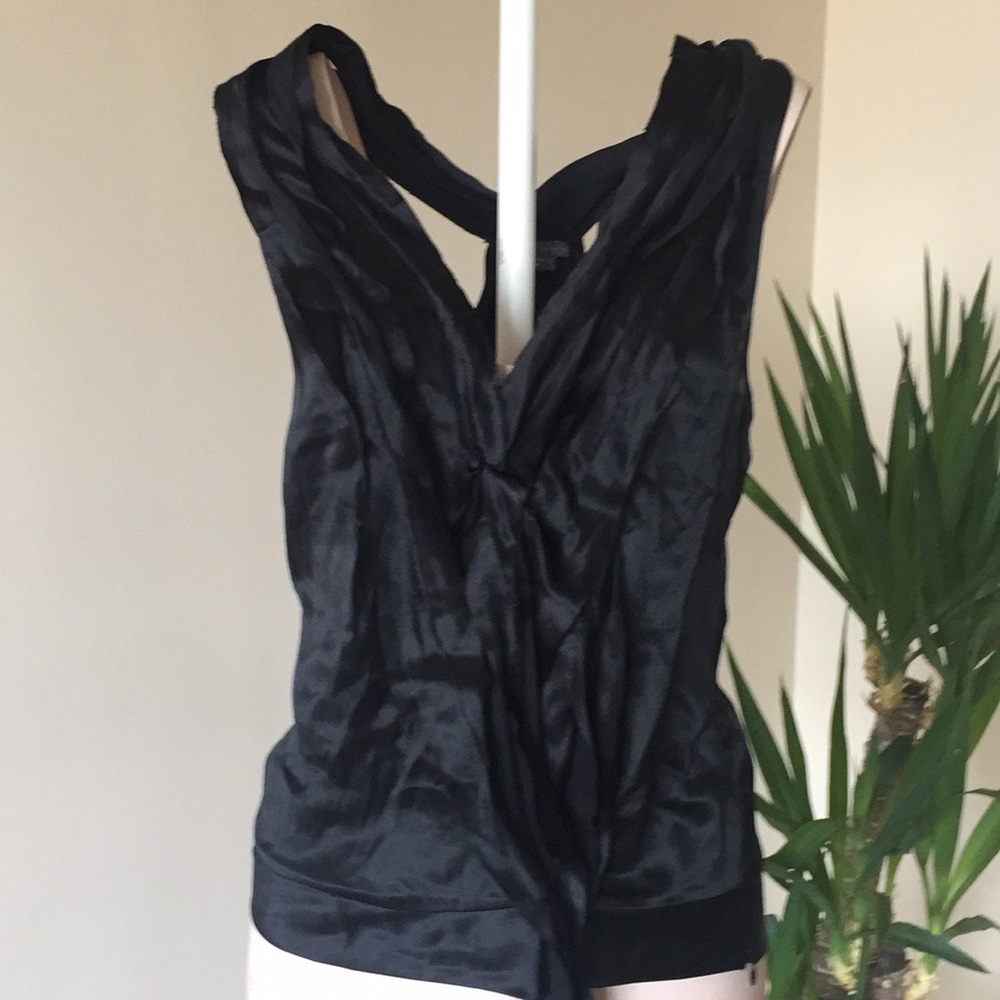 Armani Exchange Black Silk going out top Medium